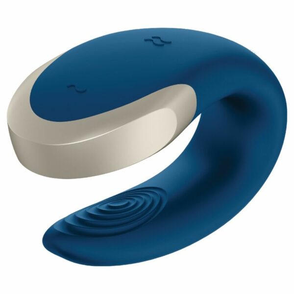SATISFYER - APP DOUBLE LOVE VIBRADOR PAREJAS LUXURY AZUL - Image 2
