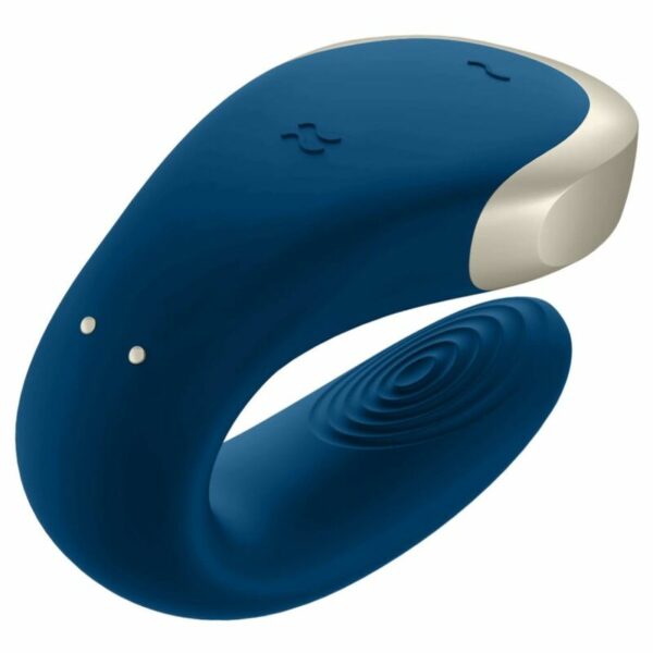 SATISFYER - APP DOUBLE LOVE VIBRADOR PAREJAS LUXURY AZUL - Image 4