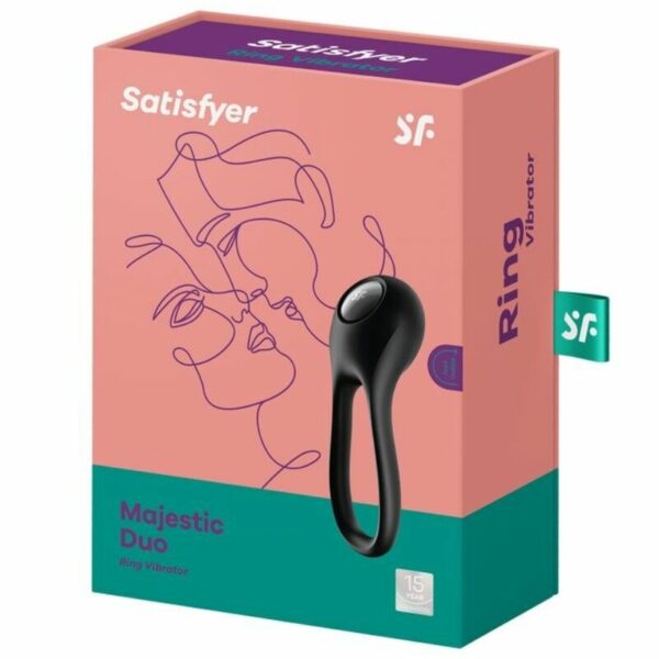 SATISFYER - MAJESTIC DUO ANILLO VIBRADOR NEGRO - Image 4
