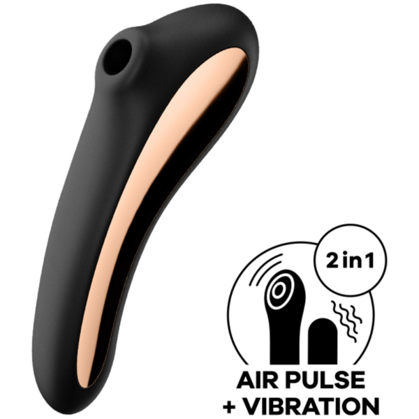 SATISFYER - DUAL KISS ESTIMULADOR CLITORIS NEGRO - Image 2