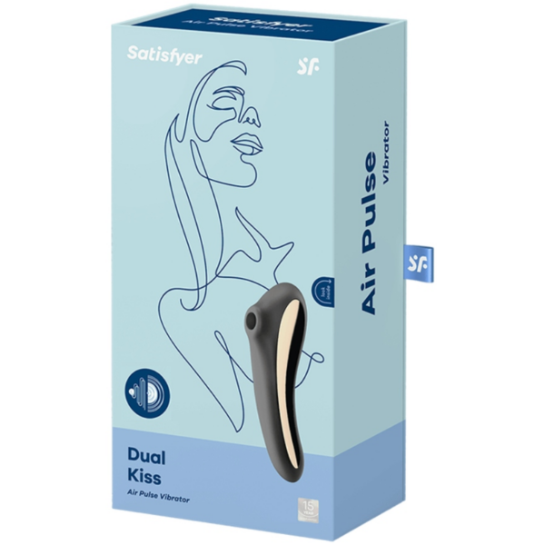 SATISFYER - DUAL KISS ESTIMULADOR CLITORIS NEGRO - Image 4