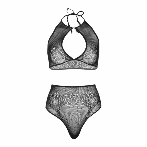 LEG AVENUE - SET DOS PIEZAS TOP CORTO CUELLO HALTER Y TANGA TALLA UNICA - Image 5