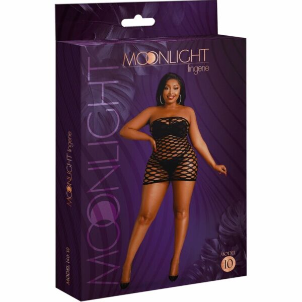 MOONLIGHT - MODELO 10 VESTIDO REJILLA NEGRO TALLA UNICA / PLUS SIZE - Image 3