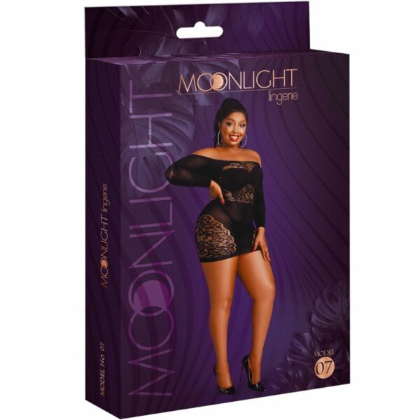 MOONLIGHT - MODELO 7 VESTIDO MANGA LARGA NEGRO TALLA UNICA / PLUS SIZE - Image 3