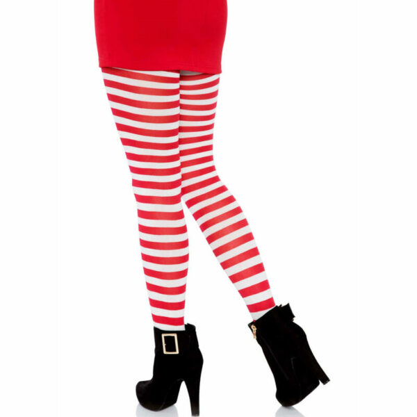 LEG AVENUE - MEDIAS DE RAYAS BLANCO/ROJO - Image 5
