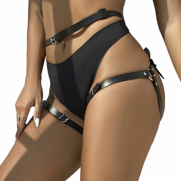 SUBBLIME - ARNÉS CINTURA Y PIERNAS CUERO NEGRO TALLA ÚNICA - Image 2