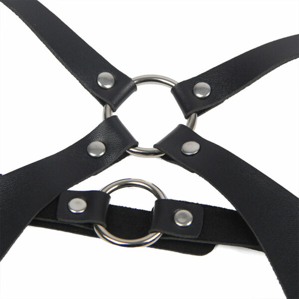 SUBBLIME - ARNÉS CUERPO ENTERO CON HEBILLAS CUERO NEGRO TALLA ÚNICA - Image 5