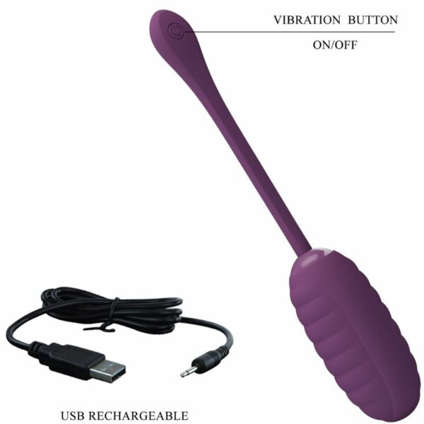PRETTY LOVE - CASPER HUEVO VIBRADOR RECARGABLE MORADO - Image 5