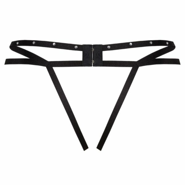 LIVCO CORSETTI FASHION - NOMADE TANGA CROTCHLESS NEGRO - Image 4