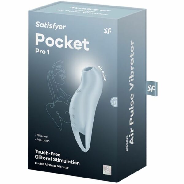 SATISFYER - POCKET PRO 1 ESTIMULADOR CLÍTORIS AZUL CLARO - Image 5