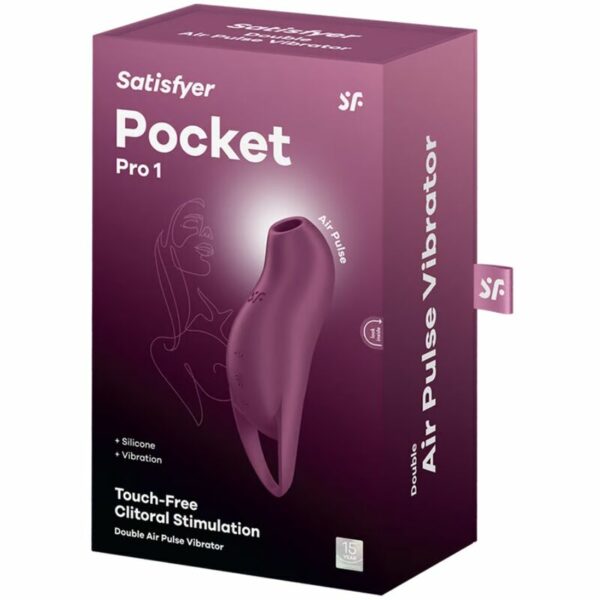 SATISFYER - POCKET PRO 1 ESTIMULADOR CLÍTORIS GRANATE - Image 5