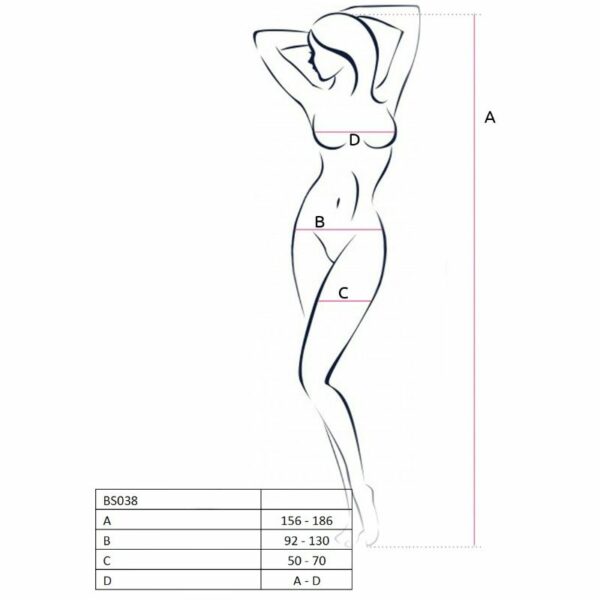 PASSION - WOMAN BS038 BODYSTOCKING NEGRO TALLA UNICA - Image 3